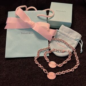 Return to Tiffany Oval Tag Chain Necklace + Bracelet Set